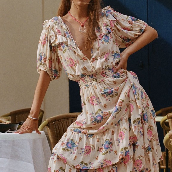 SPELL Solstice Ruffle Gown - Picture 2 of 4